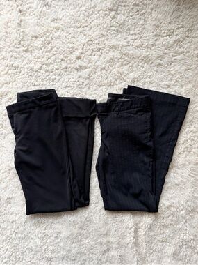 Express Y2K Bundle: Editor Pinstripe & Flare Leg Trousers | Size 6 / 5/6